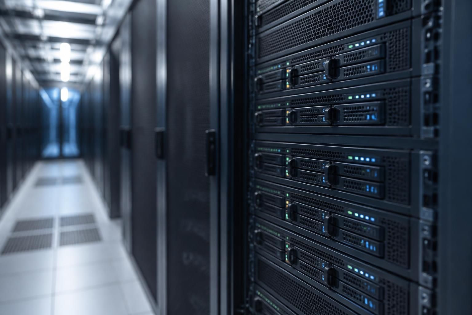 Clean cloud infrastructure concept in a modern tech setting.